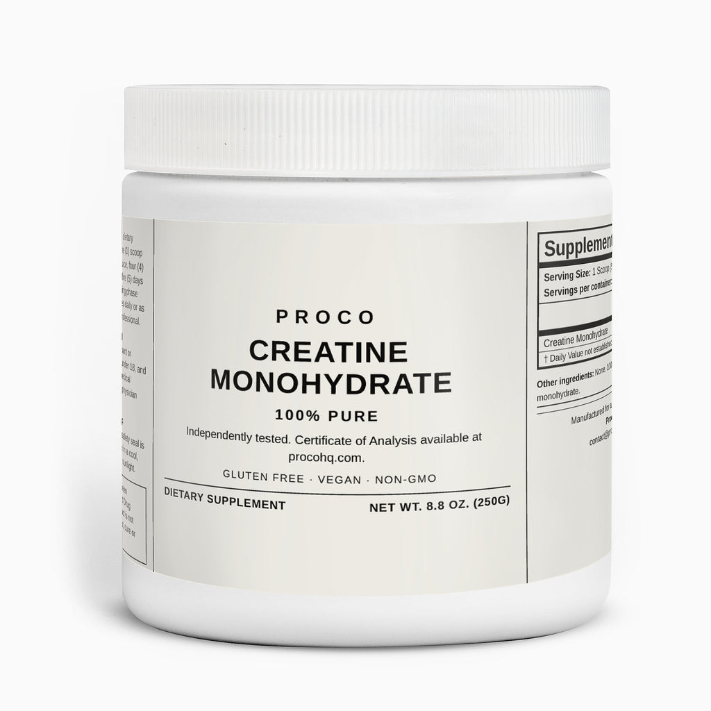 Proco Creatine Monohydrate 5g powder supplement pouch