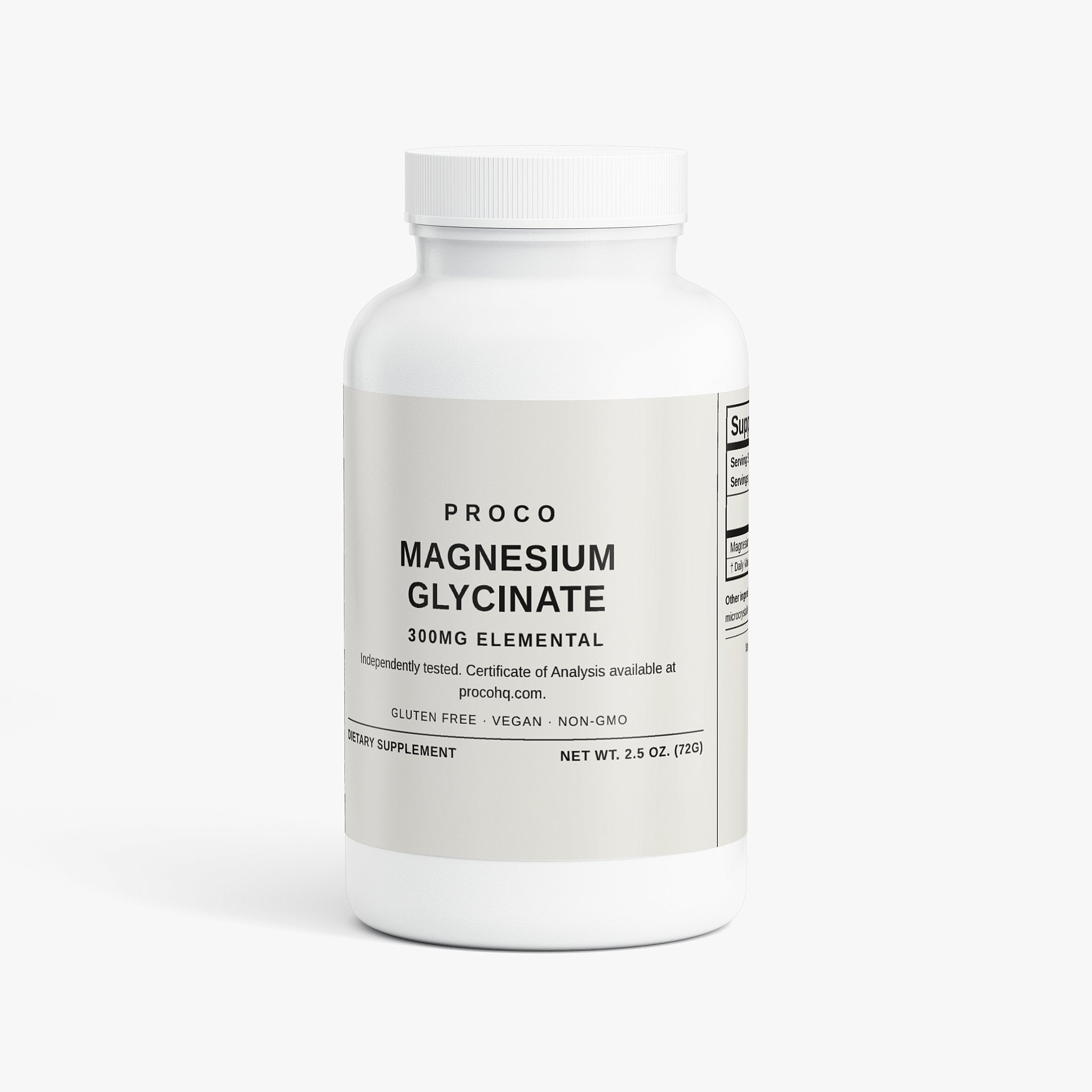 Proco Magnesium Glycinate 400mg capsules supplement bottle