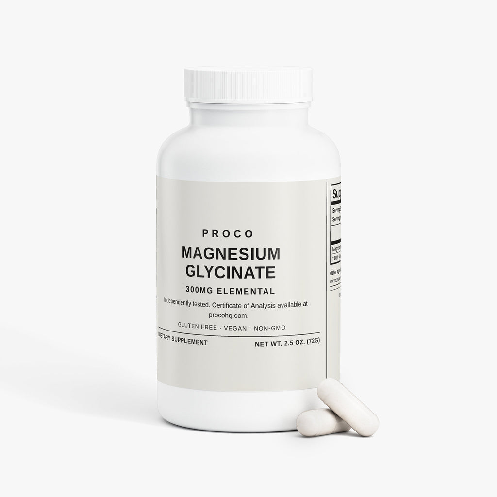 Proco Magnesium Glycinate supplement label and ingredients